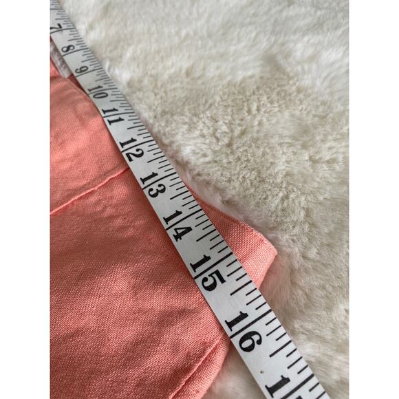 Liz Claiborne Michaela Linen Blend Peach Crop Pants Sz 12 - Picture 4 of 10